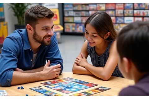 Demonstración de un nuevo juego de mesa, con el diseñador explicando las reglas